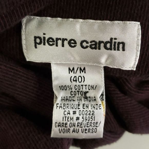 Pierre 🧡🖤 Cardin Wine Red Shirt Blouse Top - Picture 4 of 9